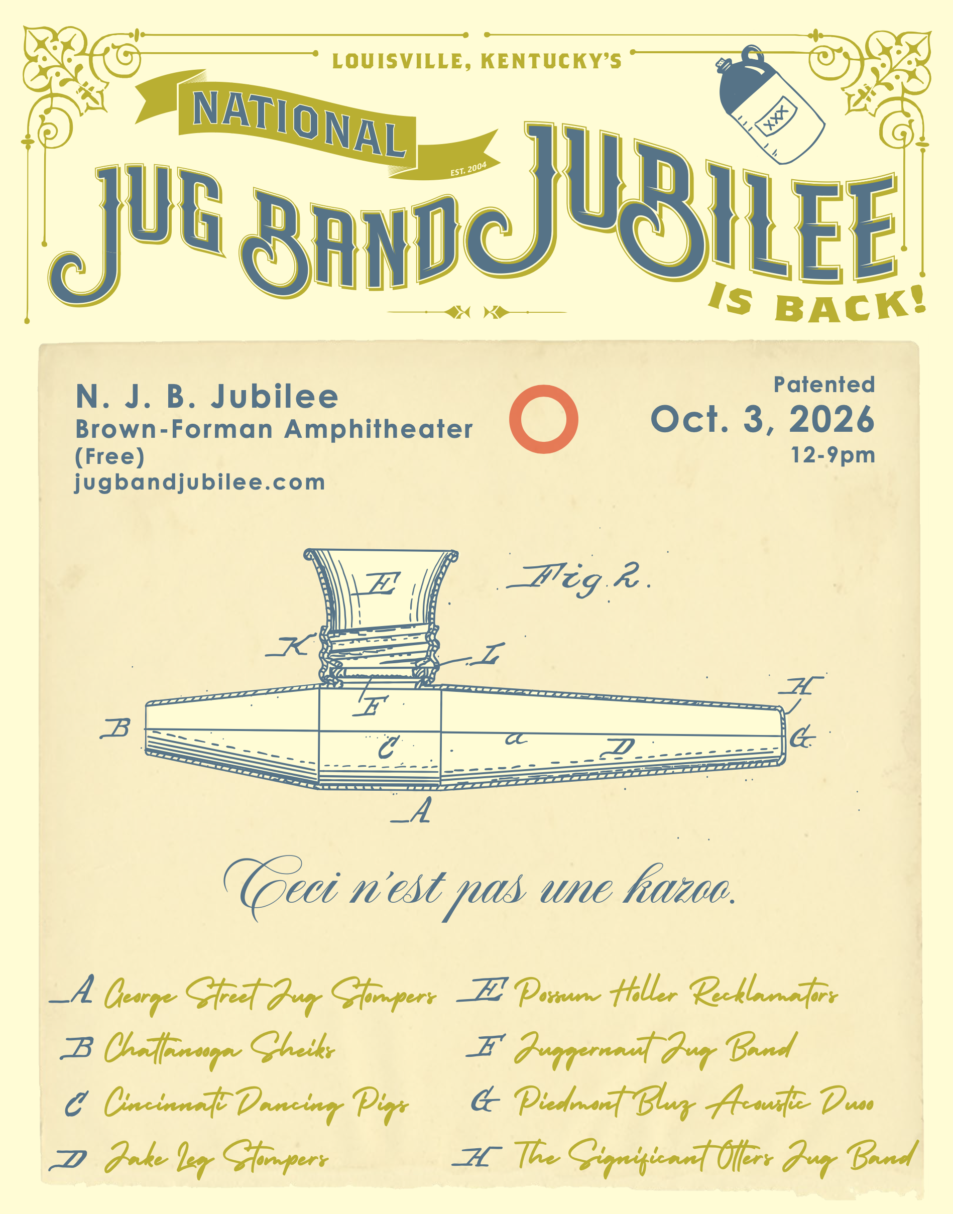 Jug Band Jubilee 2026 poster. 